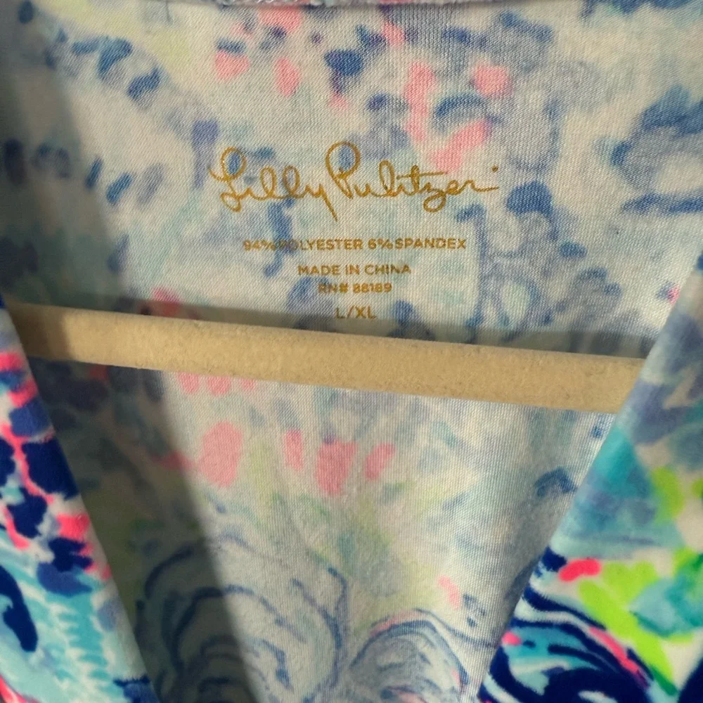Lilly Pulitzer Elaine Velour Robe in Ocean Commotion